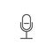 Record, Microphone line icon