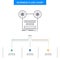 Record, recording, retro, tape, music Business Flow Chart Design with 3 Steps. Line Icon For Presentation Background Template