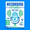 Recording Studio Creative Promotion Banner Vector