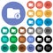 Records directory round flat multi colored icons