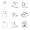 Recover icons set, outline style