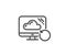 Recovery cloud line icon. Backup data sign. Restore information. Vector