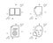 Recovery file, Book and Technical documentation icons set. Face search sign. Vector
