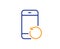 Recovery phone line icon. Backup data sign. Restore smartphone information. Vector