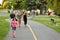 Recreation on the Greenbelt in Idaho Falls, Idaho.