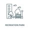 Recreation park vector line icon, linear concept, outline sign, symbol