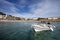 Recreational boat in ibiza island