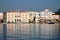 Recreational Boats in Tinos Greek Island harbour, Greece