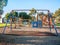 Recreational equipments at a children`s playground in Melbourne`s residential neighbourhood. Footscray, VIC Australia