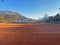 Recreational sports tennis courts along the Alp river, Einsiedeln - Canton of Schwyz, Switzerland / Schweiz