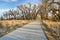 Recreational trail along a river valley