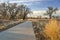 Recreational trail along a river valley