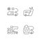 Recreational vehicle linear icons set