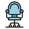 Recruiter chair icon color outline vector