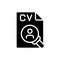 Recruitment black glyph icon