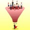 Recruitment Funnel, Candidate Selection Clipart