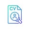 Recruitment gradient linear vector icon