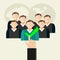 Recruitment illustration. Human resources, finding employee, recruit candidate.