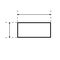 Rectangle with arrows for measuring length and width. Linear template. Black simple illustration. Contour isolated vector image on