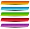 Rectangle banners / buttons / labels in several color