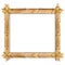 Rectangle brown bamboo border frame with space for text