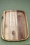 Rectangle Brown and Beige Acacia Wooden Serving Tray Closeup