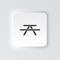 Rectangle button icon Bench. Button banner Rectangle badge interface for application illustration on neomorphic style
