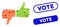 Rectangle Collage Vote Thumbs with Textured Vote Stamps