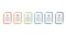 Rectangle concept for infographic with 6 steps, options, parts or processes. Business data visualization.