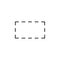 rectangle dashes icon. Element of geometric figure for mobile concept and web apps. Thin line rectangle dashes icon can be used