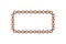 Rectangle frame of copper chain. Vector illustration.