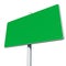 Rectangle green road sign. Isolated