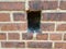 Rectangle hole in red brick wall or masonry
