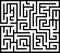 Rectangle labyrinth with entry and exit. Line maze game. Easy level complexity.