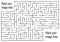 Rectangle labyrinth with entry and exit.vector game maze puzzle with solution.Num.03