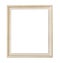 Rectangle light wooden frame. Gold museum frame