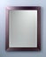 Rectangle mirror created by purple wood frame