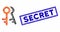 Rectangle Mosaic Access Keys with Distress Secret Seal