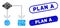 Rectangle Mosaic Algorithm Flowchart with Grunge Plan A Seals