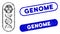 Rectangle Mosaic Baby Genome with Distress Genome Stamps