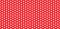 Rectangle seamless pattern of white animal paw prints on red background.