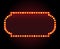 Rectangle vector theater sign frame with lights