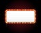 Rectangle vector theater sign frame with lights
