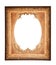 Rectangle wooden frame. Gold museum frame