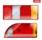 Rectangular car taillight. Vintage Vector Illustration.