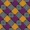 A rectangular circular pattern on a purple and orange background