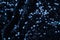 Rectangular dark blue shiny fabric with sequins