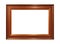 Rectangular empty wooden and brown frame