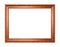 Rectangular empty wooden and copper or bronze gilded ornamental frame