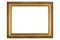 Rectangular empty wooden and gold gilded frame